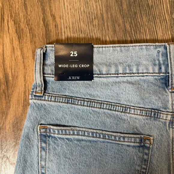 J. Crew Factory Wide-Leg Stretch Cropped Jeans Women's Size 25 New With Tags! - Picture 6 of 6